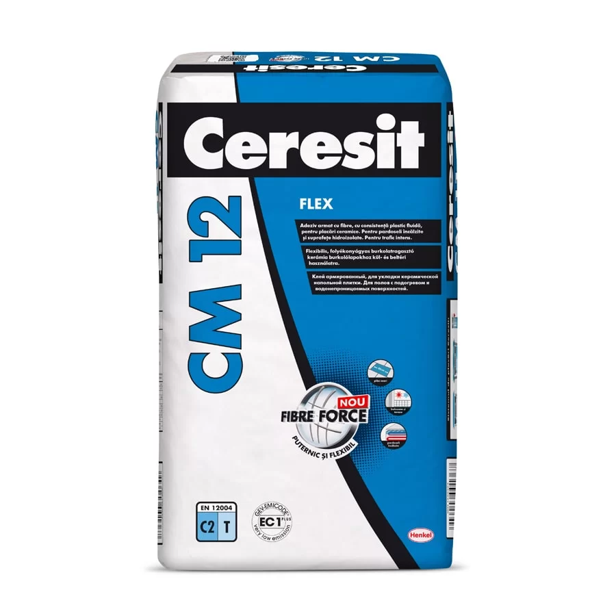 Adeziv flexibil gresie și faianță Ceresit CM 12 25kg